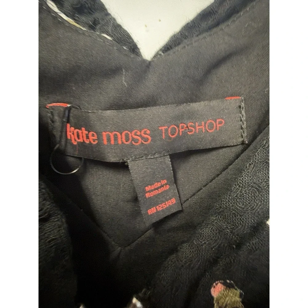 Kate Moss TopShop Floral Romance Seersucker Mini Dress Sz 0 Elegant Charm